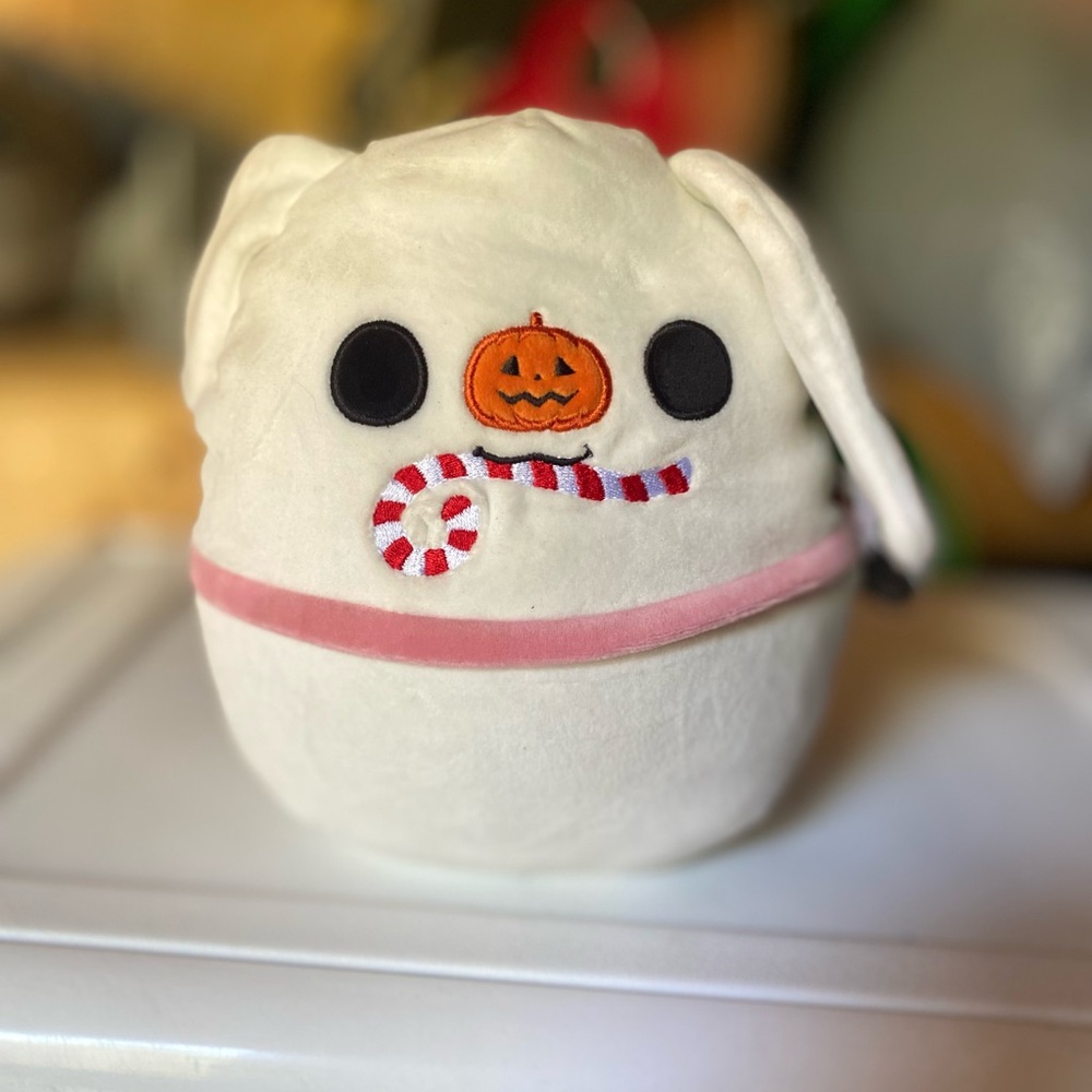 Squishmallow with Pumpkin and Candy Cane